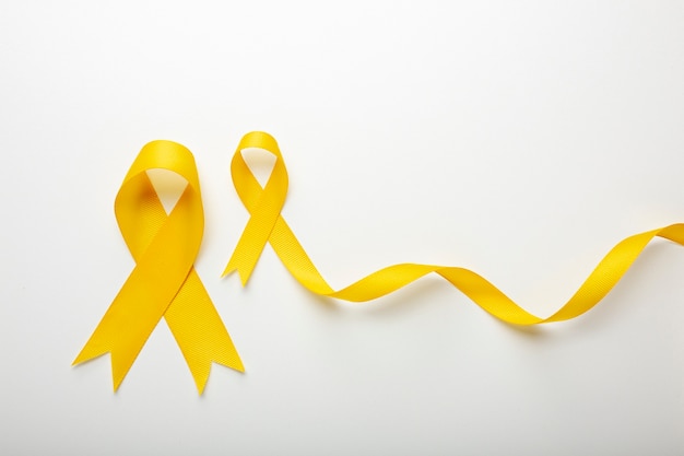 View of yellow ribbons