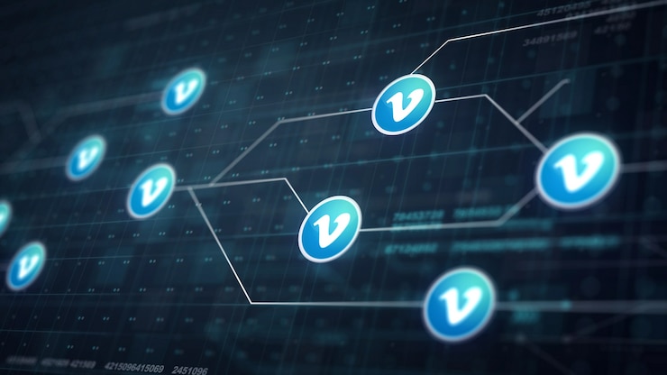 Free Photo vimeo icon line connection of circuit board