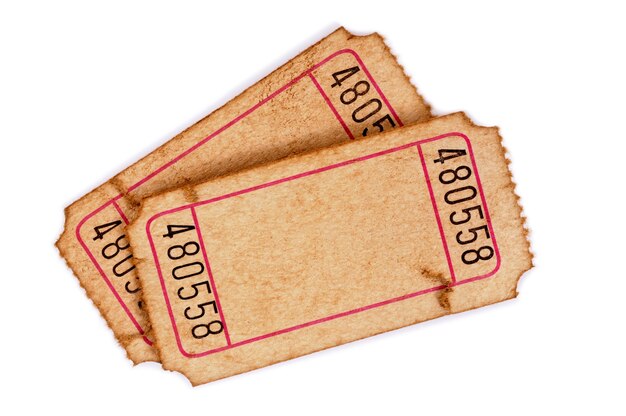vintage admission tickets