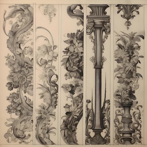 Foto gratuita ornamento barocco d'epoca sulla parete della casa