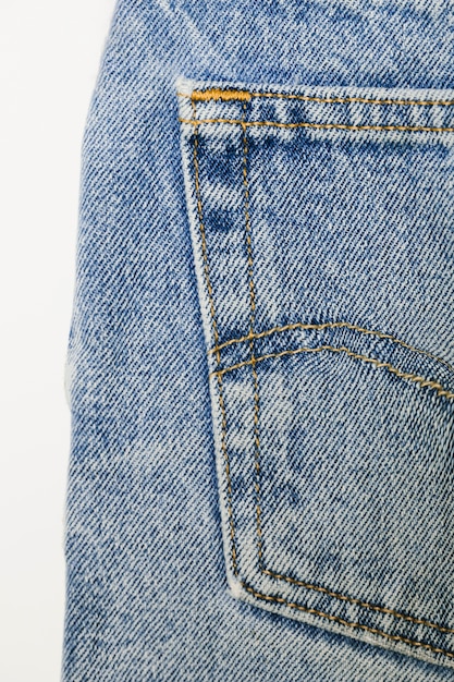 Vintage blue jeans close-up