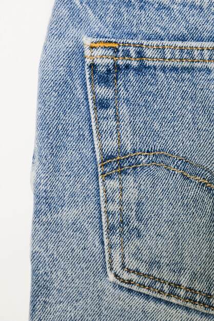 Vintage blue jeans close-up