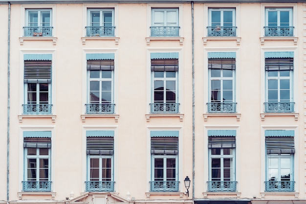 Vintage building facade wal