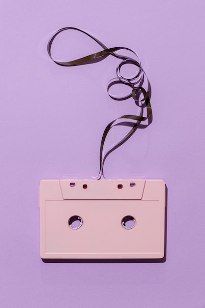 Vintage cassette tape arrangement