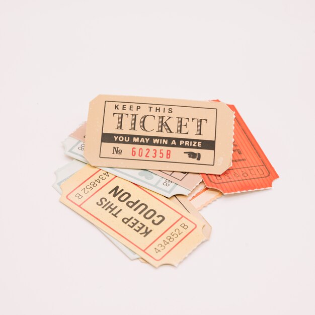 Vintage cinema tickets