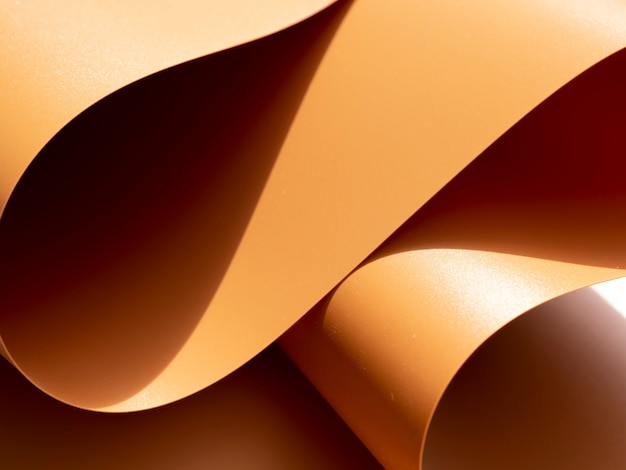 Vintage curved sheets of paper