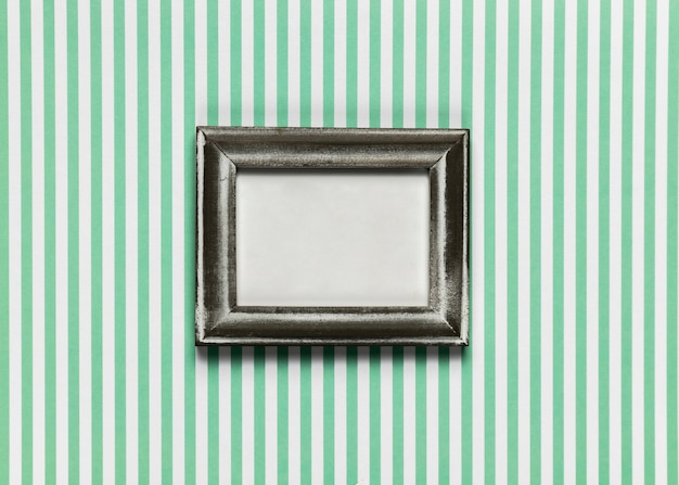 Vintage frame with striped background