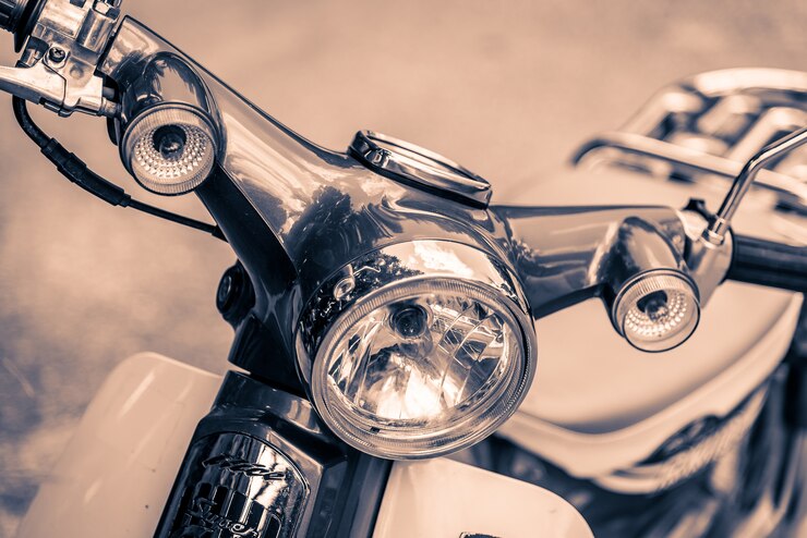 Free Photo vintage headlight lamp motorcycle