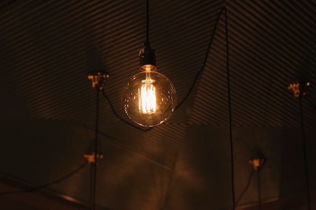 Vintage lamp on ceiling