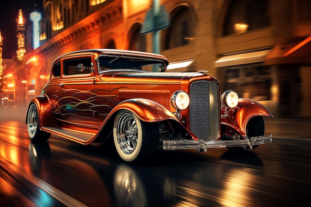 Free photo vintage muscle car ai generated image