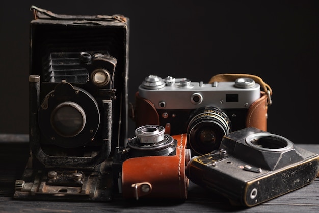 Free photo vintage objects arrangement still life