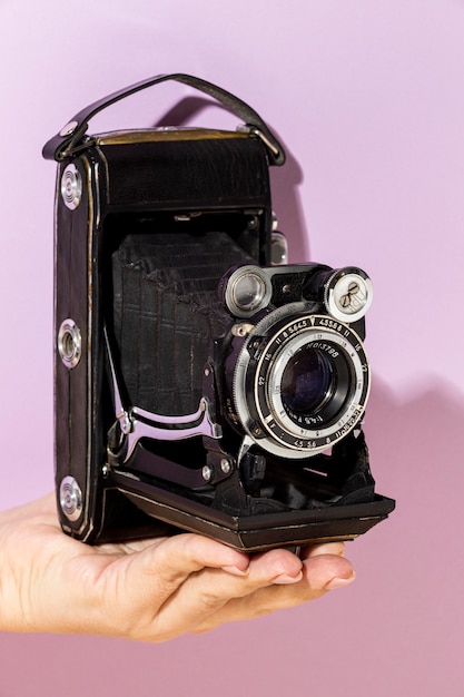 Free photo vintage photo camera composition