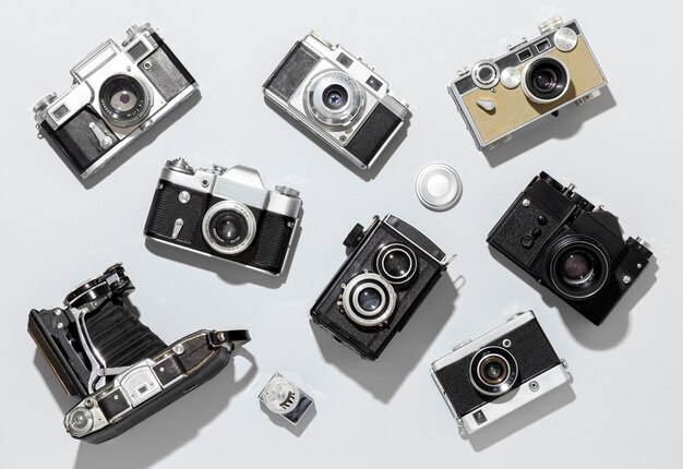Расположение старинных фотоаппаратов