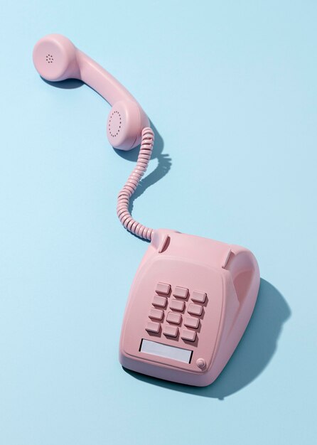 Vintage pink telephone assortment