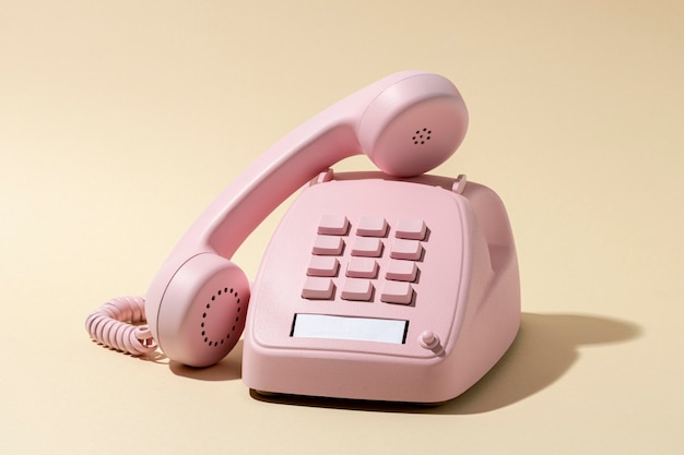 Vintage pink telephone assortment