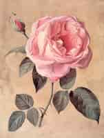 Foto gratuita arte digitale vintage a rosa