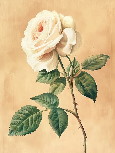 Vintage rose digital art
