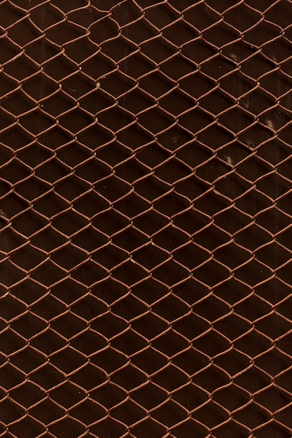 Vintage rusty chain link fence