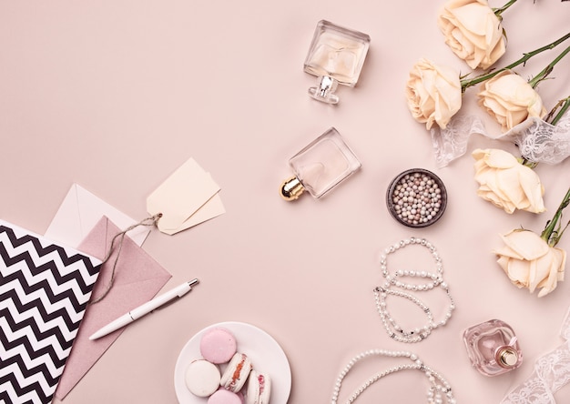 Vintage still Life with roses and Ballet Shoes