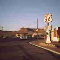 Free photo vintage style image of route 66 sign in arizona usa