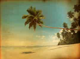 Free photo vintage style in a tropical paradise beach.