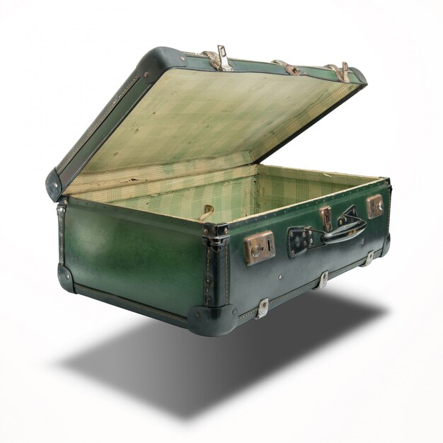 vintage green suitcase