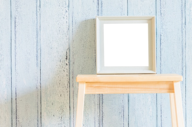 Vintage wood Blank photo frame with summer concept design