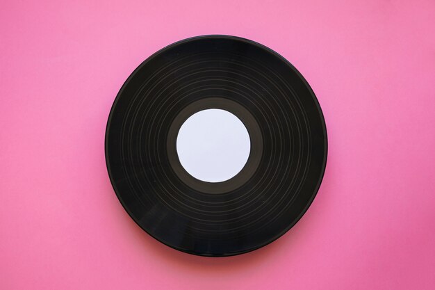 Vinyl mockup on pink background