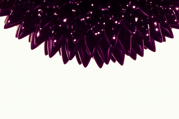 Бесплатное фото Фиолетовый ферромагнитный жидкий металл с копией пространства