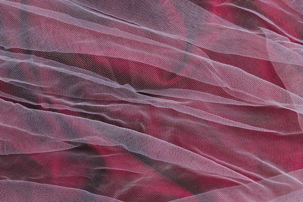 Фиолетовый и прозрачный орнамент в помещении декора тканевого материала