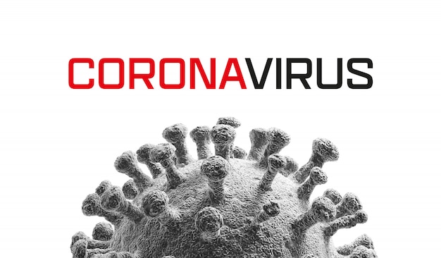 Вирус, изолированные на белом. крупный план клеток коронавируса или молекулы бактерий