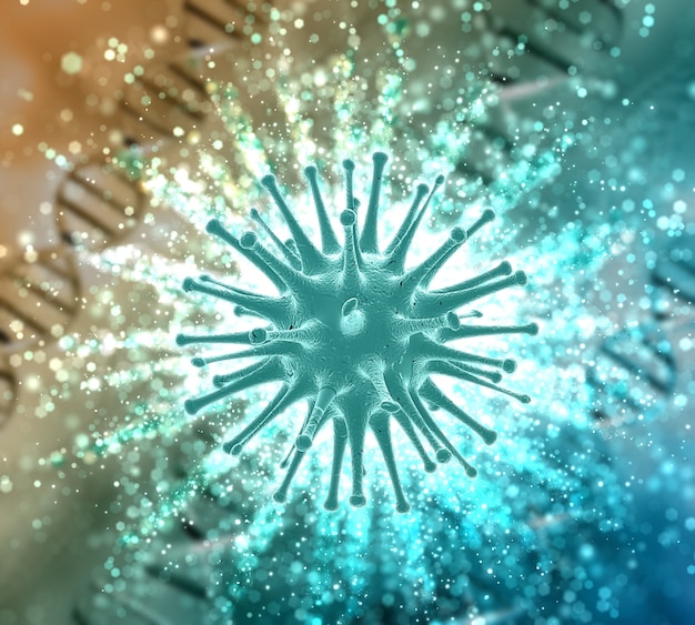 Virus with abstract shape