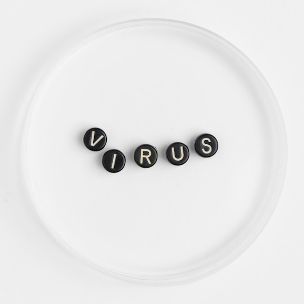 Free photo virus word beads lettering typography