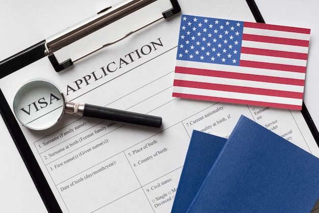 アメリカの手配のためのビザ申請