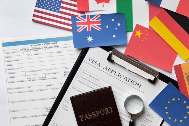 Visa application for different countries arrangement