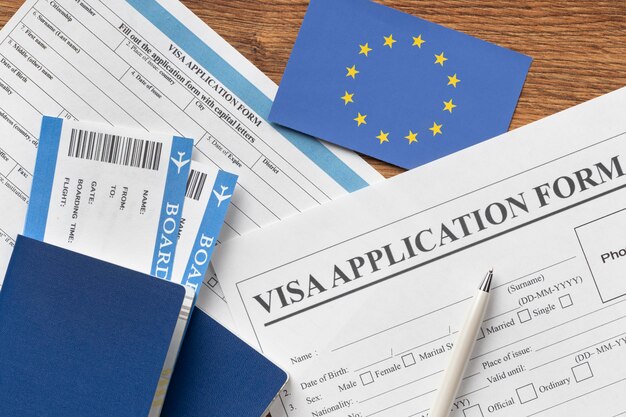 Visa application for europe arrangement