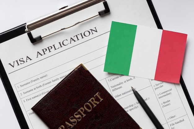 Visa application for italy arrangement