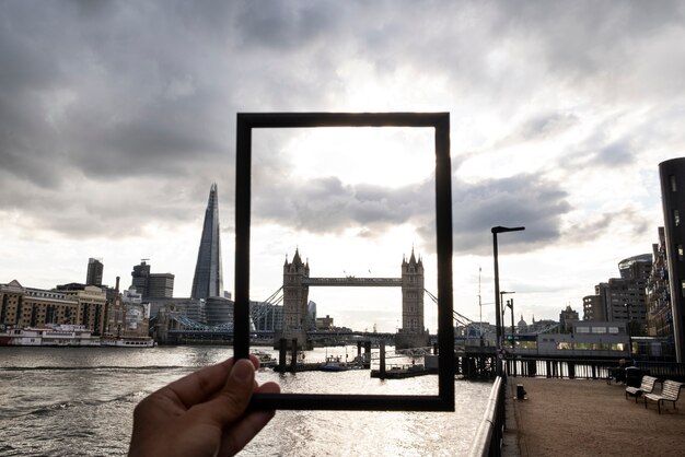 Visiting site behind photo frame