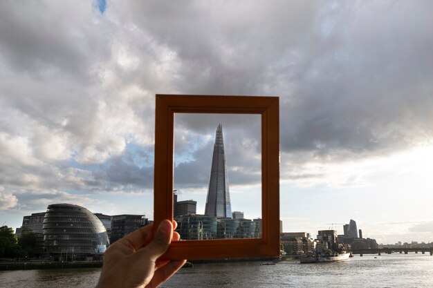 Visiting site behind photo frame