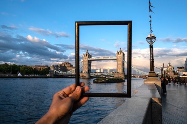 Visiting site behind photo frame