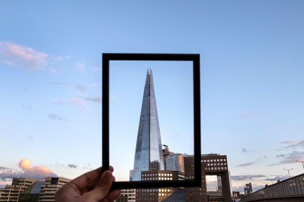 Visiting site behind photo frame