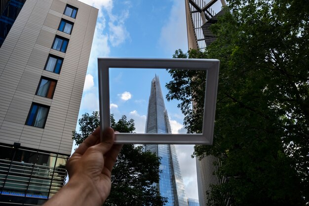 Visiting site behind photo frame