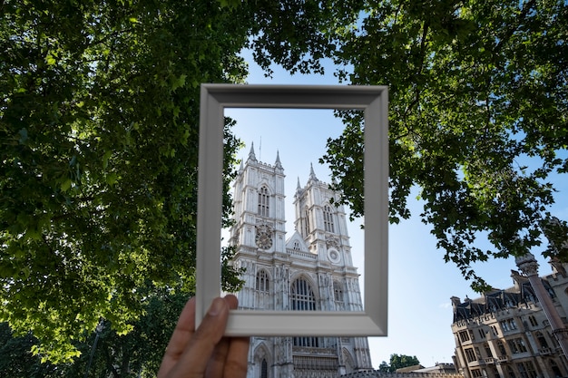 Visiting site behind photo frame