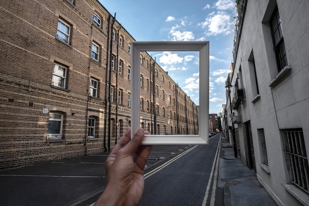 Visiting site behind photo frame