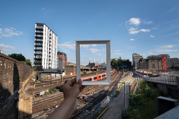 Visiting site behind photo frame