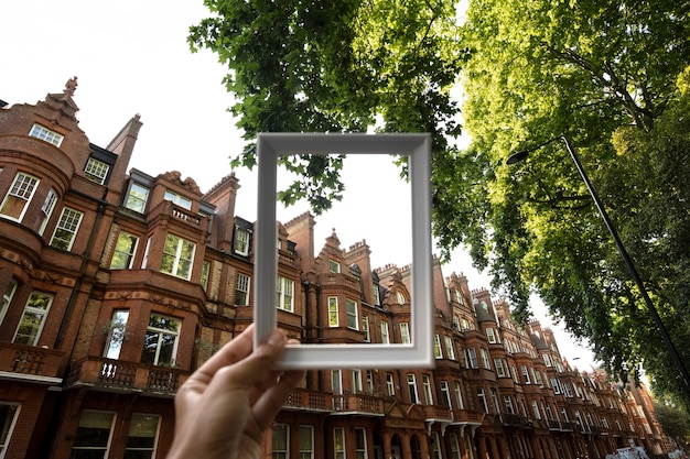 Visiting site behind photo frame