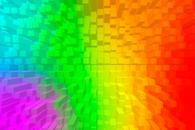 Бесплатное фото Яркий абстрактный фон - кубики