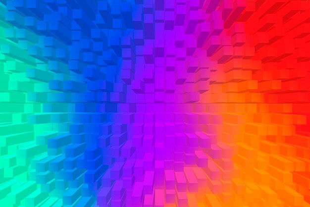 Vivid abstract background - Cubes