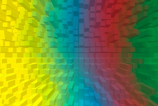 Vivid abstract background - Cubes