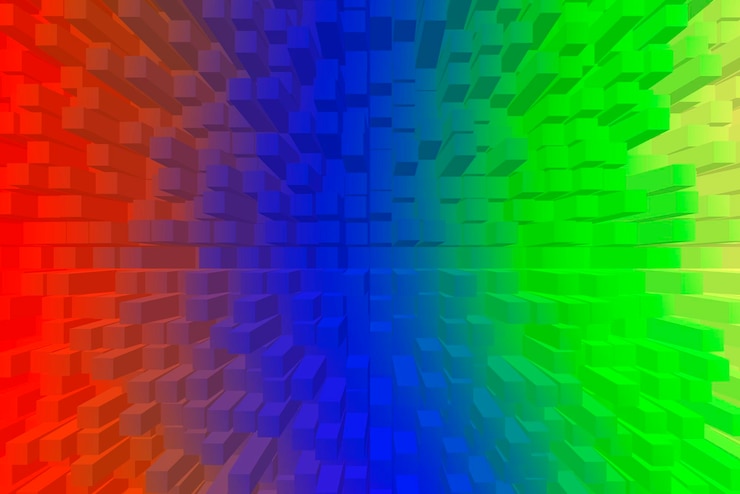 Free Photo vivid abstract background - cubes